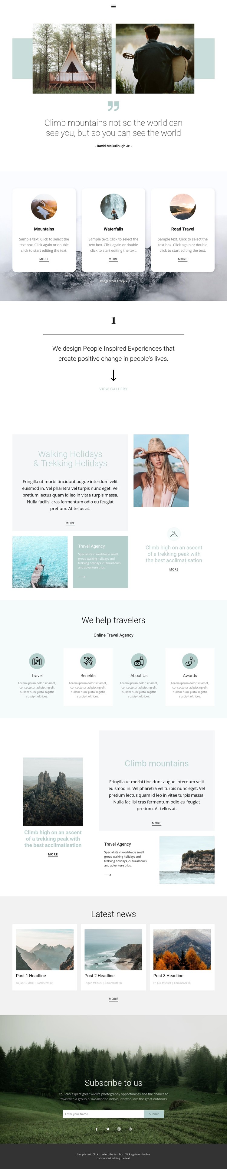 Comfortable travel CSS Template