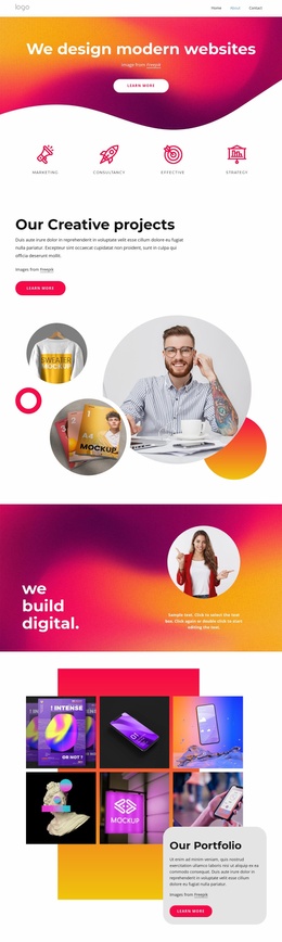 Ideas in creative portfolio Website Template