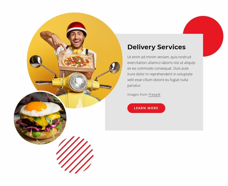 Easy online food ordering Website Mockup