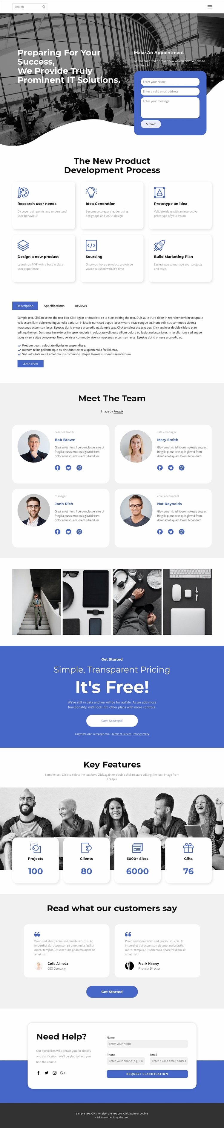 Quick help in problems Website Template