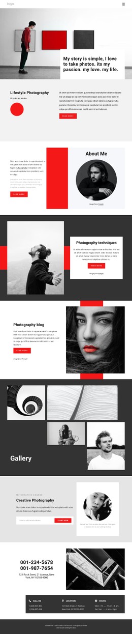 Amazing portfolio CSS Template