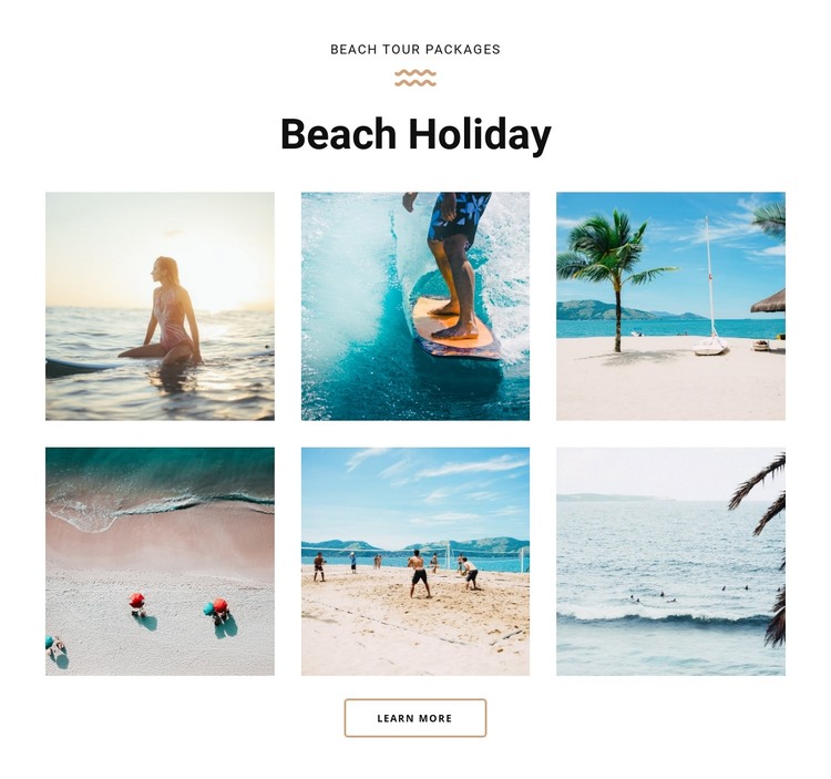Beach holidays HTML Template
