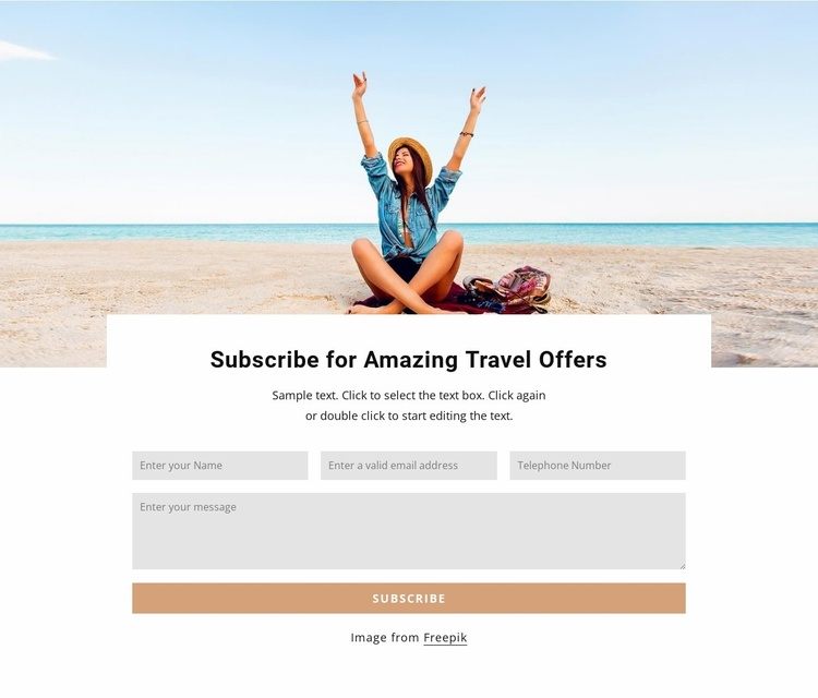 Exclusive offers Landing Page