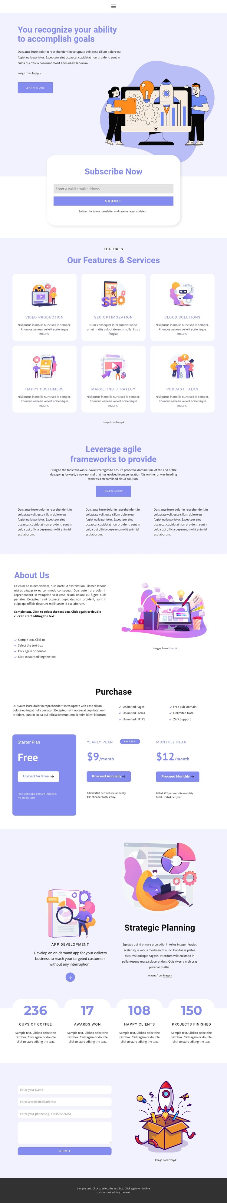 Successful business plan HTML Template