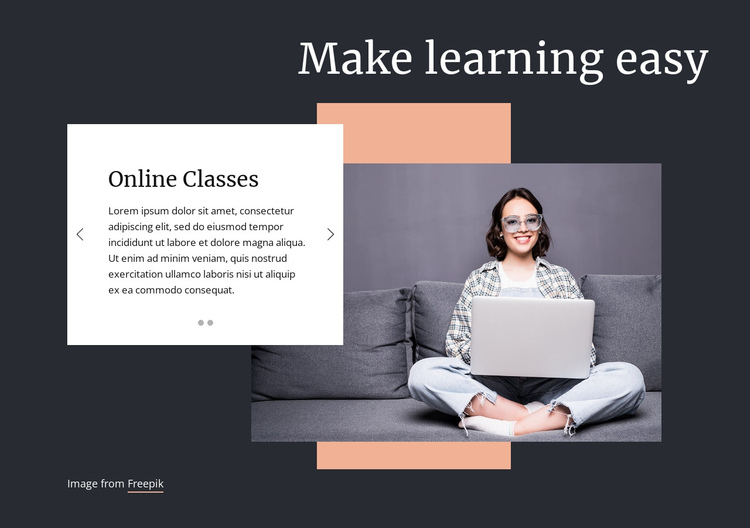 Make learning easy One Page Template