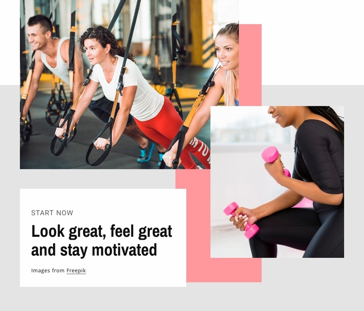 Look great and stay motivated Website Template