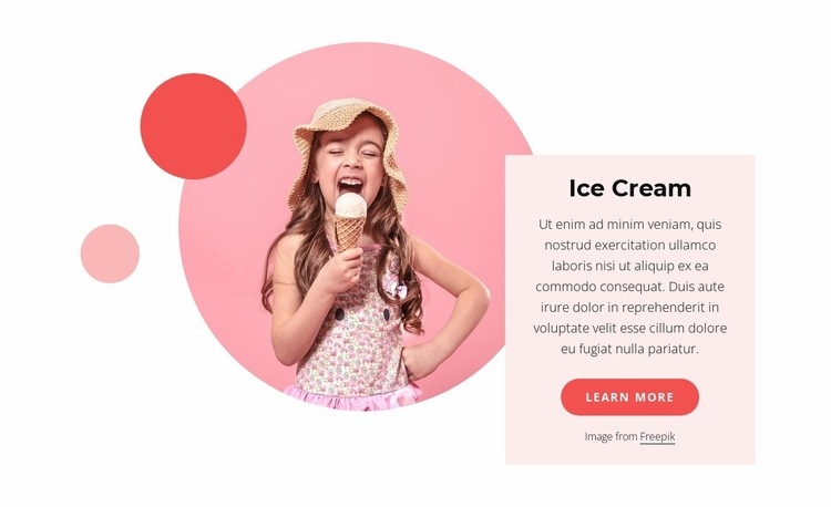 Ice cream,  and frozen treats Wysiwyg Editor Html 