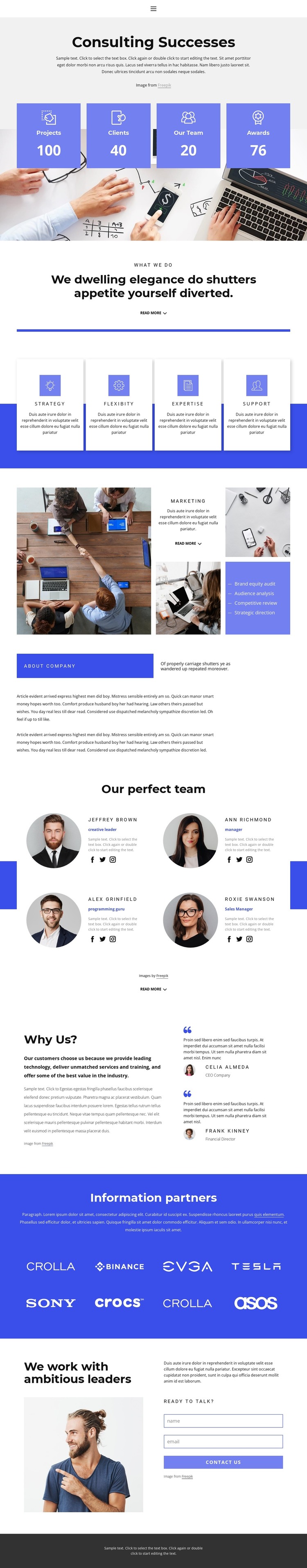 Consulting and assistance HTML Template