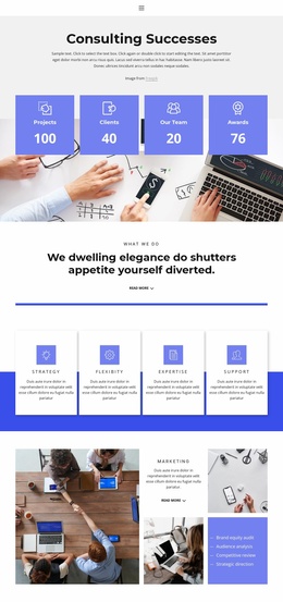 Get started with the free version Website Template