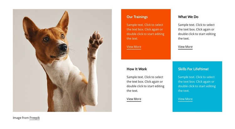 Well-trained dog HTML Template
