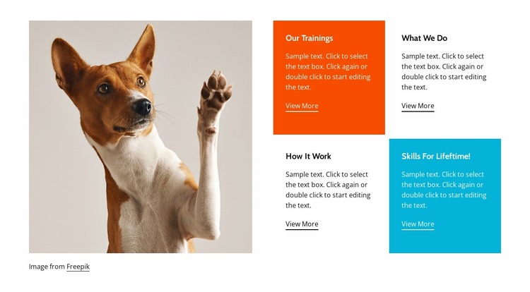 Well-trained dog Website Builder Templates
