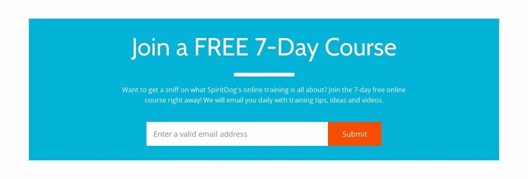 Join a free 7-day course Website Design