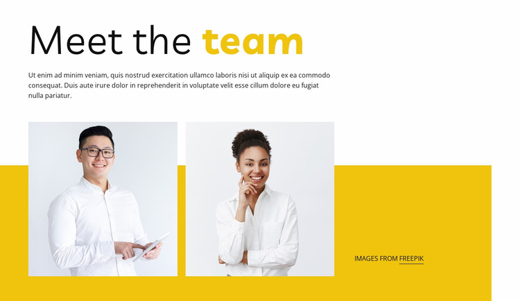 We're a small team with big ideas Website Mockup