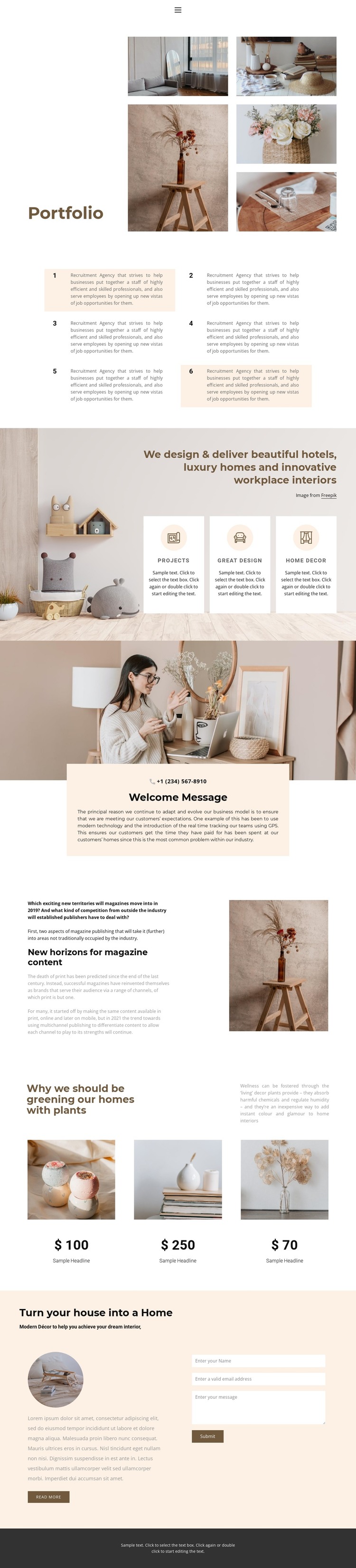 Decorate your home HTML Template