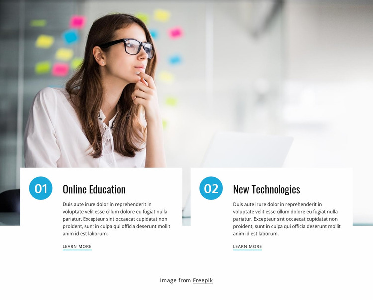 Online courses for students Website Mockup
