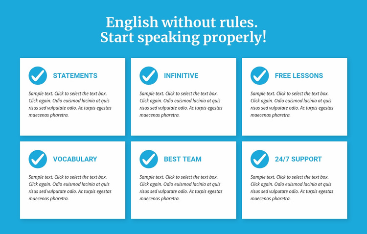 English classes without rules Website Template