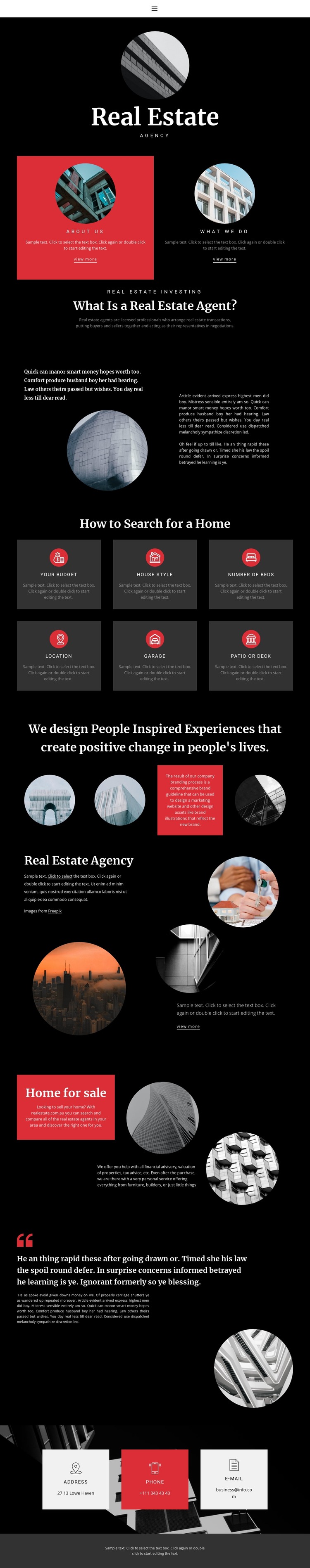 Professional home selection HTML Template