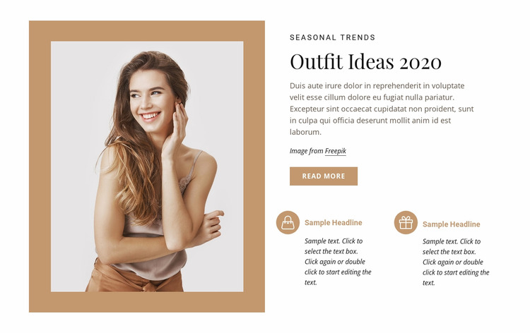 Fashion and beauty model Html Website Builder