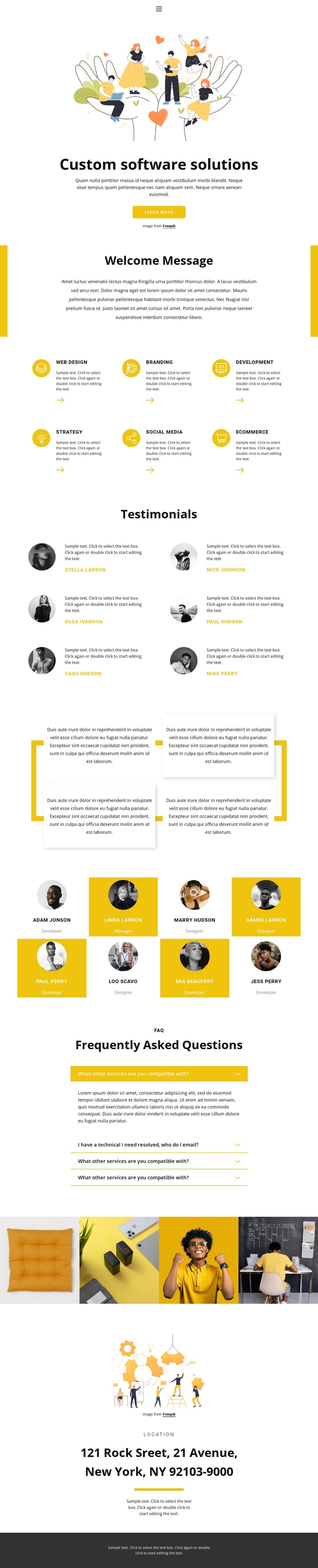 Business sphere One Page Template