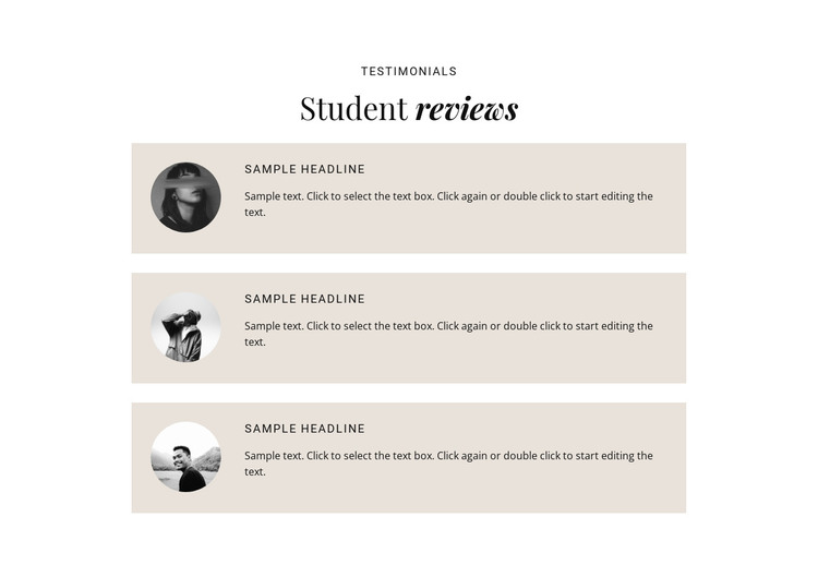 Business students reviews  HTML Template