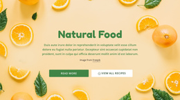 Natural Healthy Food Customize Website Features