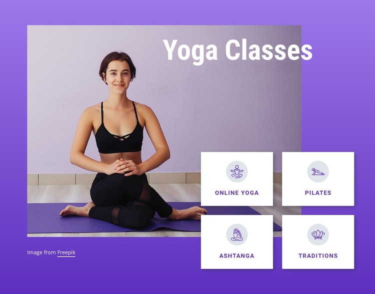 Yoga and pilates classes Static Site Generator
