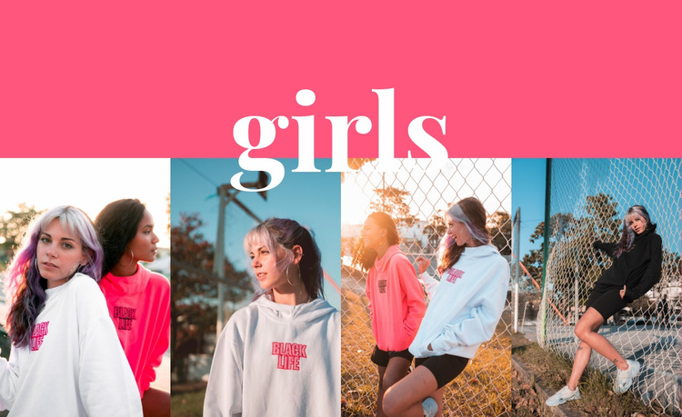 Girls sport collection Website Template
