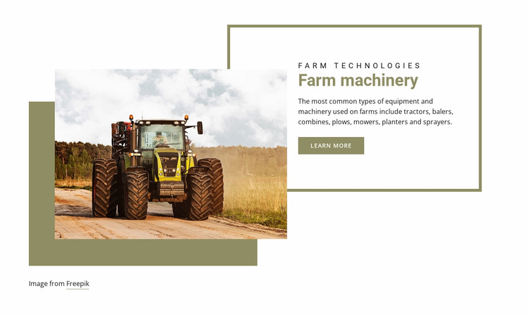 Organic food farming Website Template