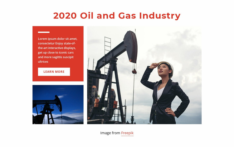 Gas industrial technology Website Mockup