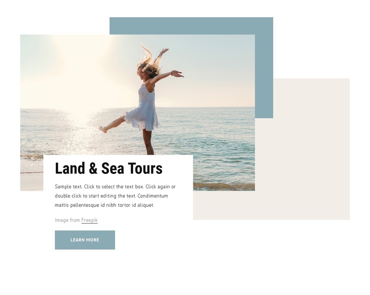 Land and sea tours Joomla Page Builder