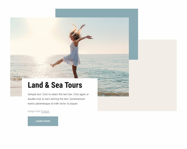 Land and sea tours Website Template