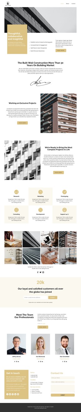 Constructive architecture HTML Template