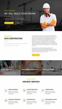 Industrial Website Mockups