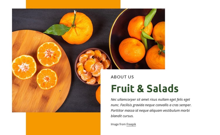 Fruit & salads CSS Template