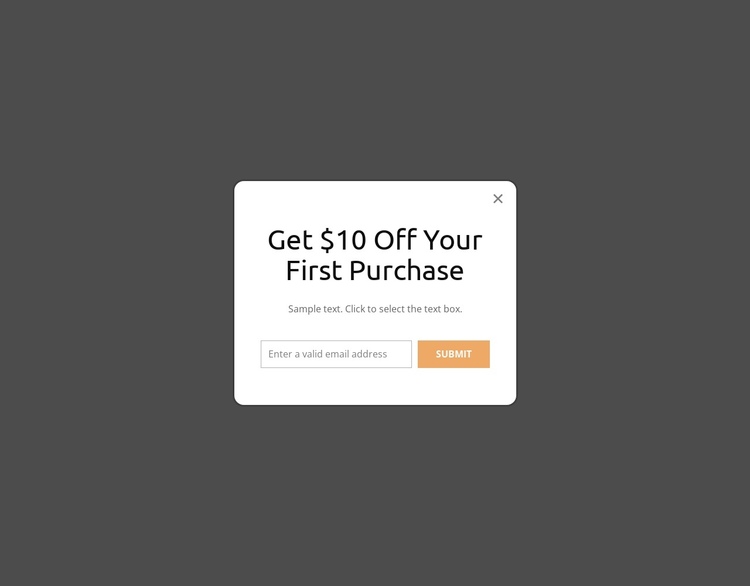 First purchase popup Website Builder Software