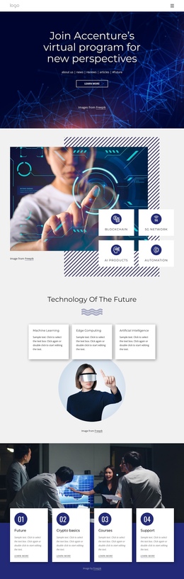 New Technology Perspectives Drop Website Builder