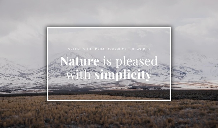 The beauty of northern nature HTML5 Template