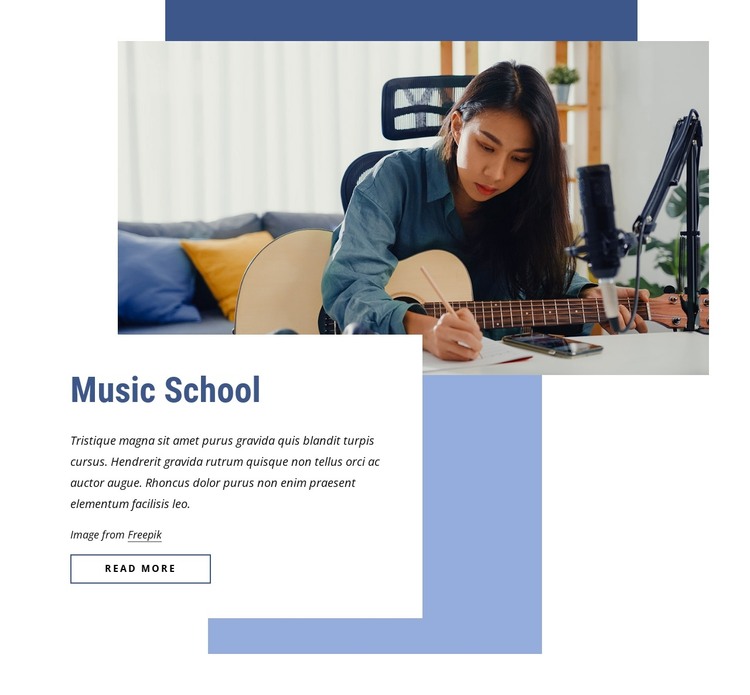 Music online school HTML Template