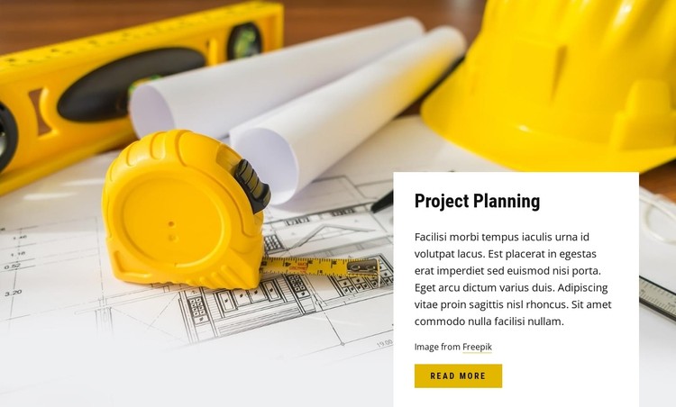 Project planning CSS Template