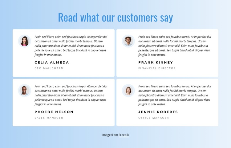 What our customers say about our work Website Builder Software