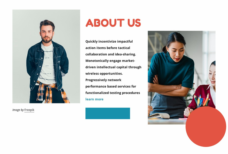 We are creators and dreamers Website Template