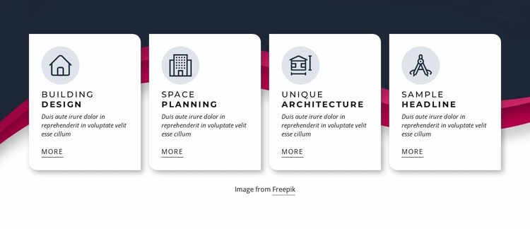 Unique architecture Landing Page