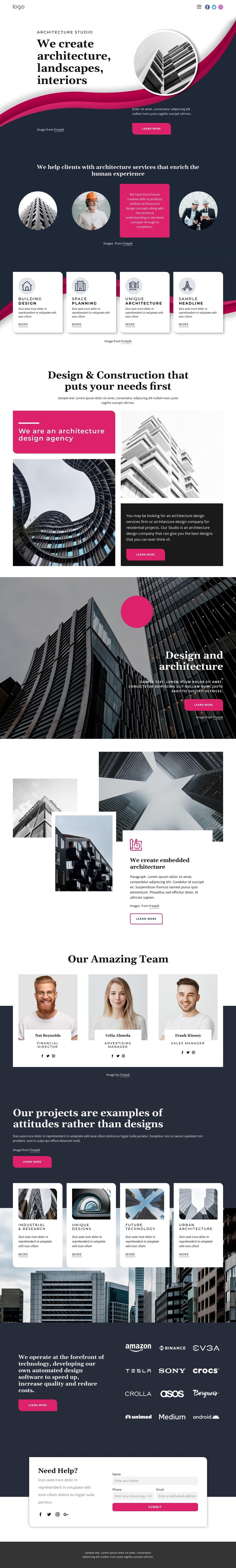 We create great architecture CSS Template