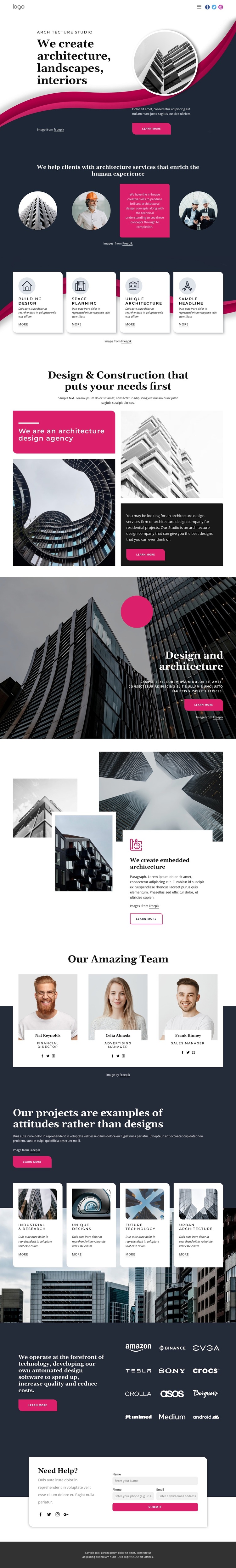 We create great architecture Template