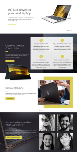 Solutions improve productivity HTML Template