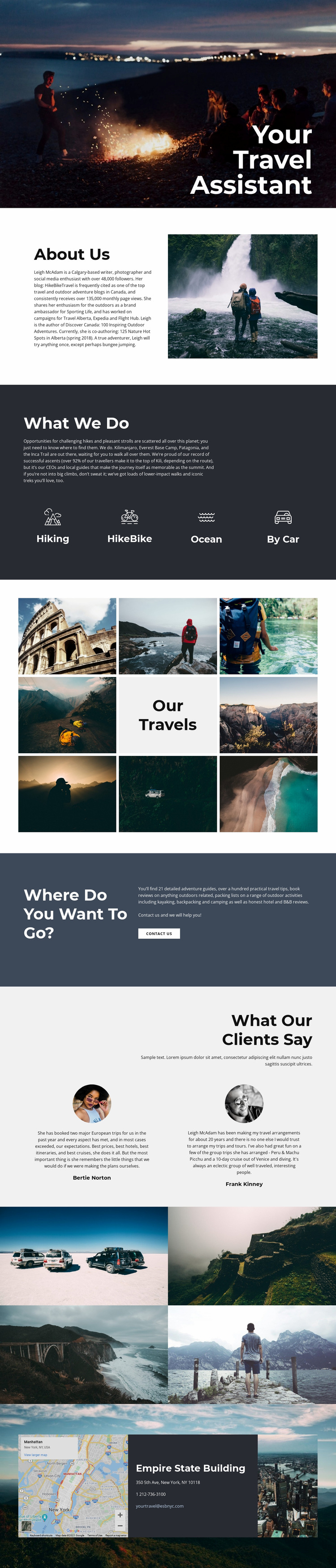 Travel Assistant Website Builder Templates