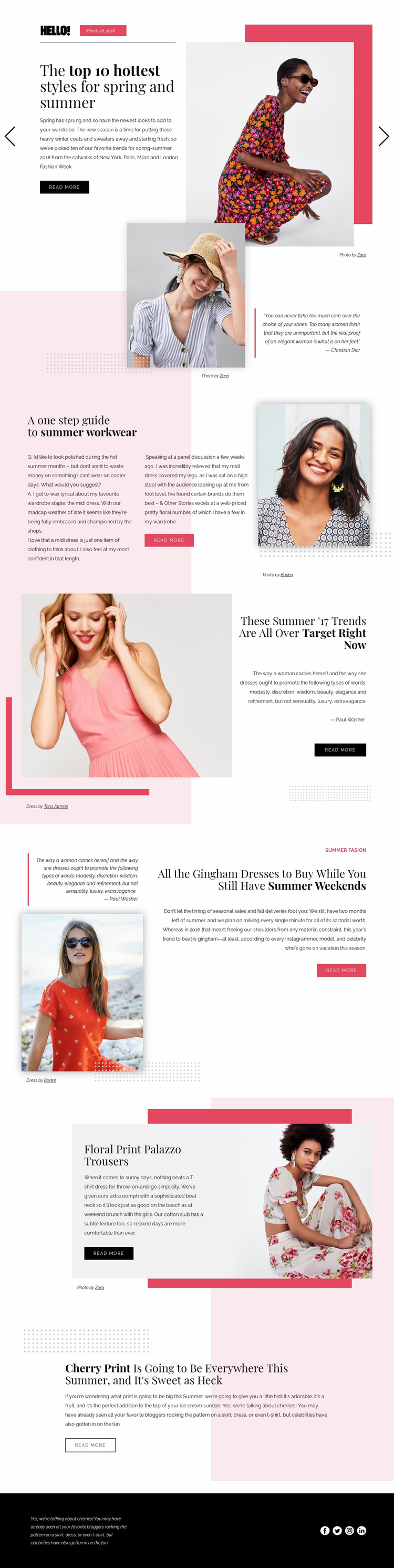 Fashion Trends Landing Page