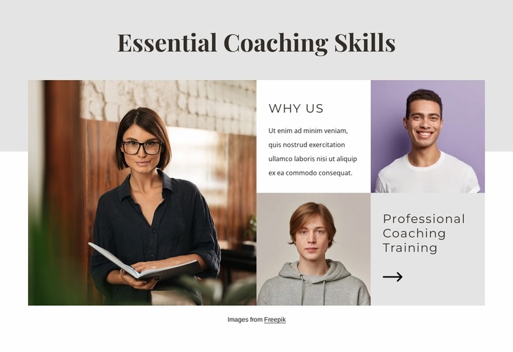 Essential coaching skills Website Template