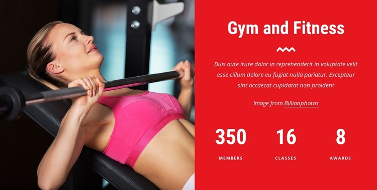 Try the best fitness classes CSS Template