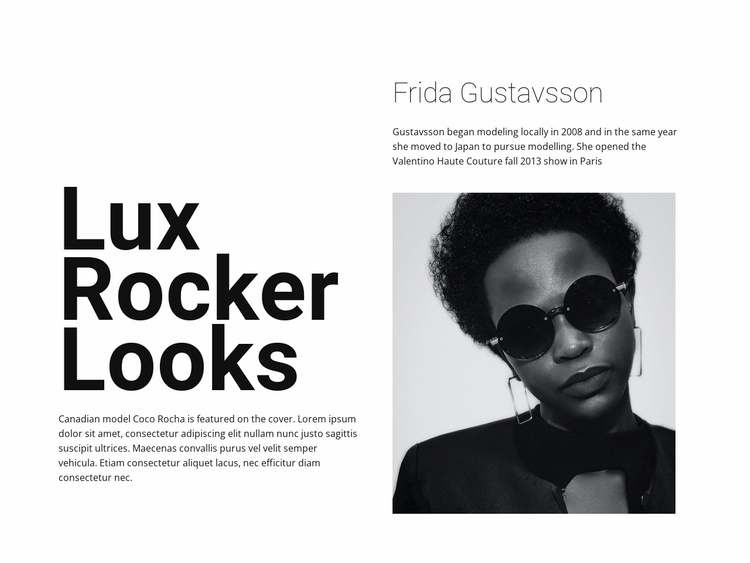 Lux rocker looks Website Template
